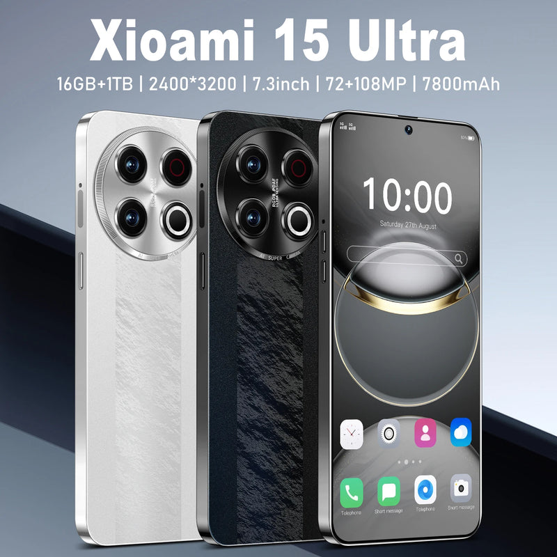 Xiaomi 15 Ultra Novo smartphone da xiaomi de 7,3 polegadas, tela cheia, 4G e 5G, 6800mAh, versão global da Lebuy™