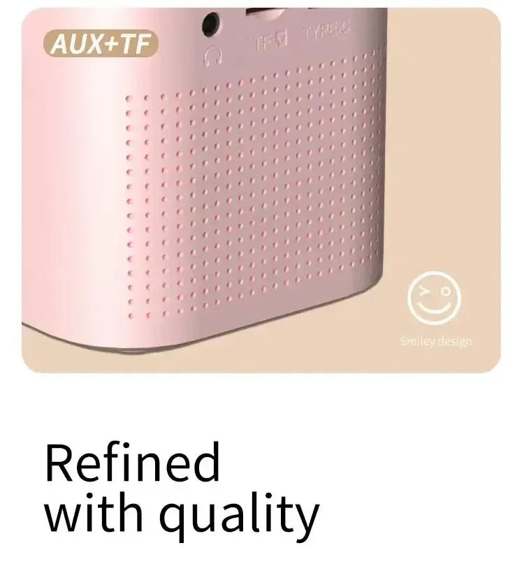Caixa de som Bluetooth karaokê da Lebuy™ de alta potência portátil, som surround estéreo 360, subwoofer sem fio à prova d'água com microfone duplo, boombox